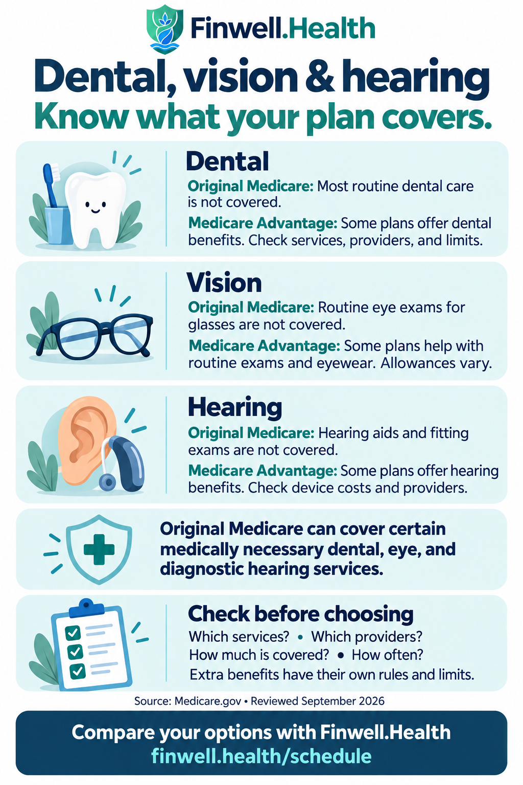 Dental, vision & hearing. Full text follows below.