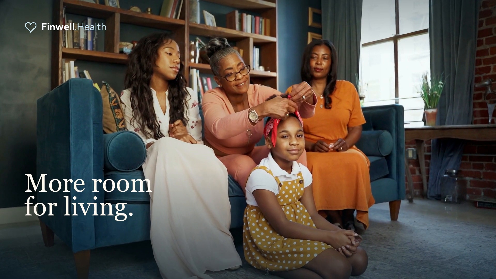 An older woman enjoying time with her family